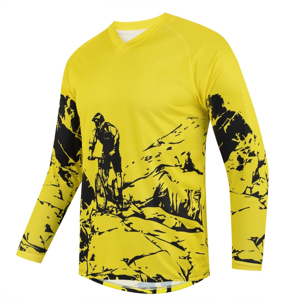 Outdoor Sport Gear - Men's Outdoor Mountain Bike Print Long-Sleeve