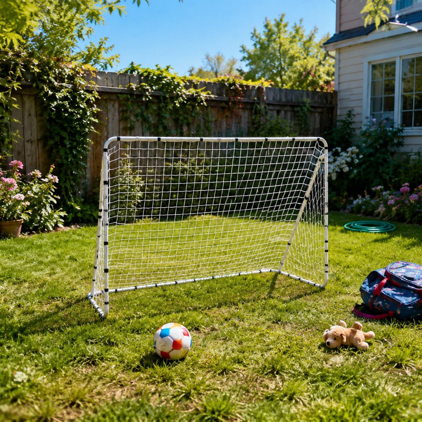 Outdoor Sports Net - Steel Soccer Goal Indoor Outdoor Use