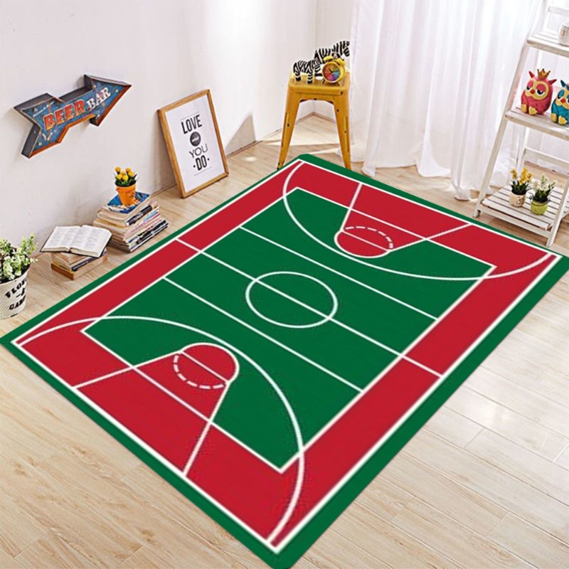 Outdoor Sport Court Flooring - Basketball Court Pattern Carpet for Living