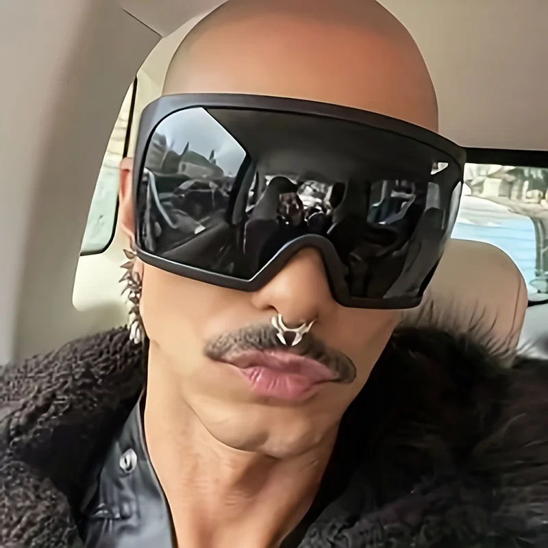 Oversized Sunglasses Men Wrap  - Outdoor Sport Gear 评论和价格