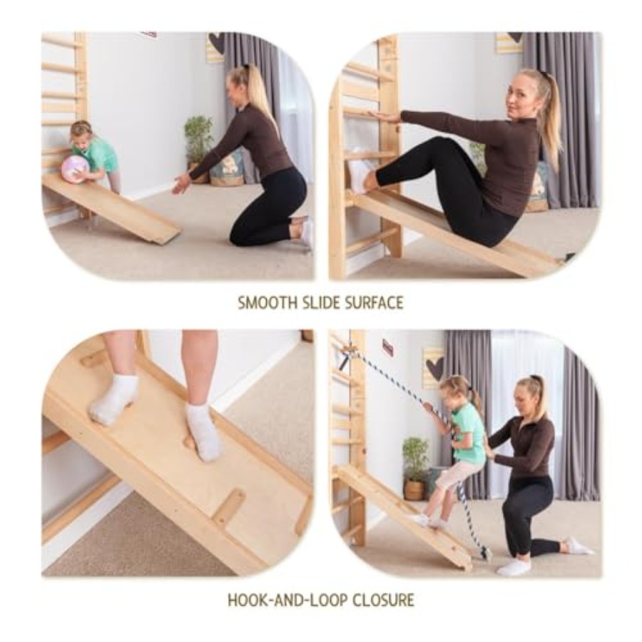 Swedish Ladder Wall Bars with  - Gymnastic Bar Home 评论和价格