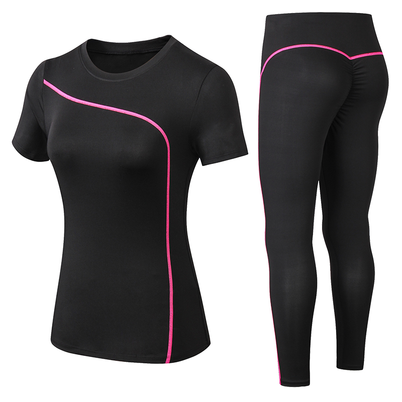Yoga Set Quick Dry 2 Piece Fem - Outdoor Sport Outfit 评论和价格