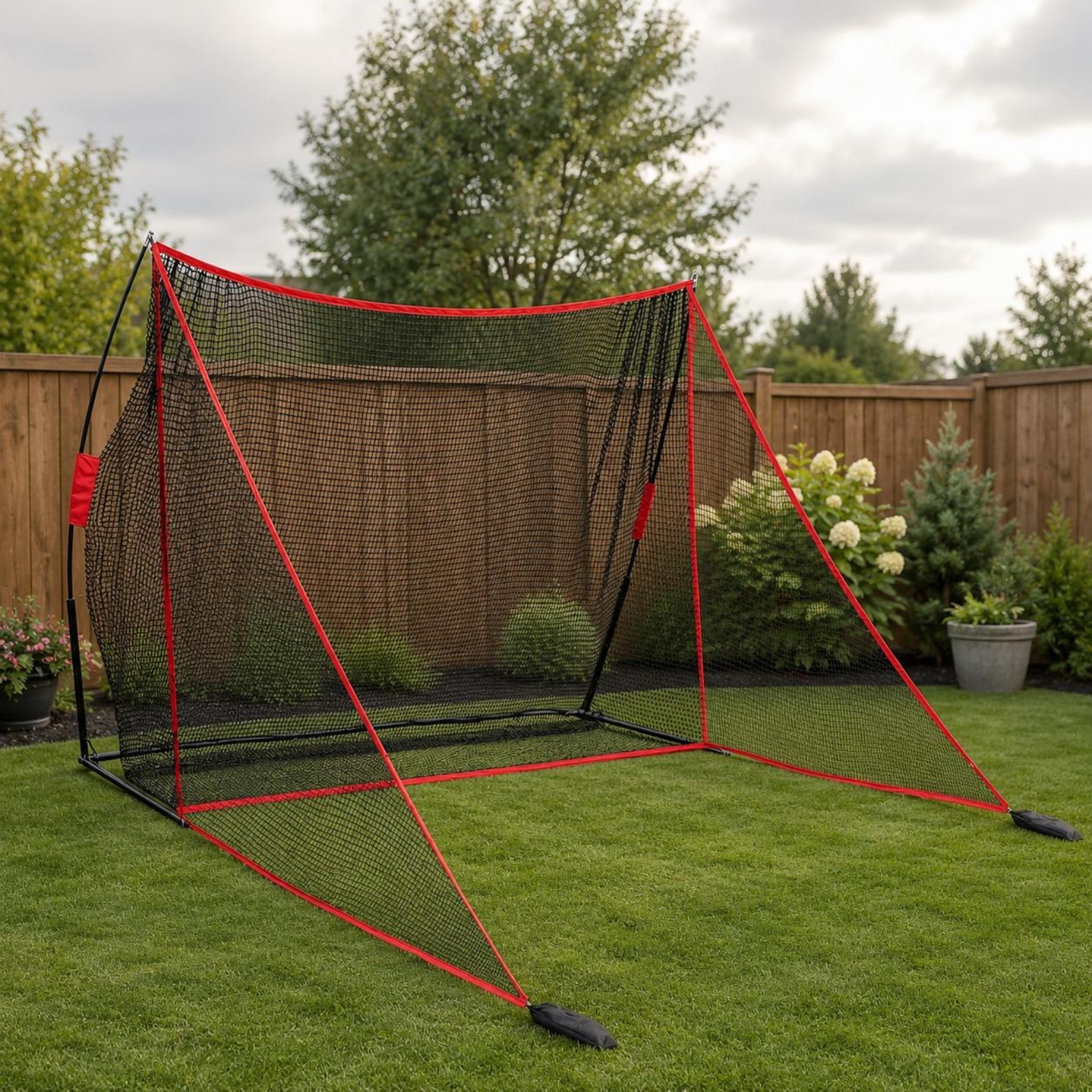 Golf Hitting Net Red Trim Prac - Outdoor Sports Net 评论和价格