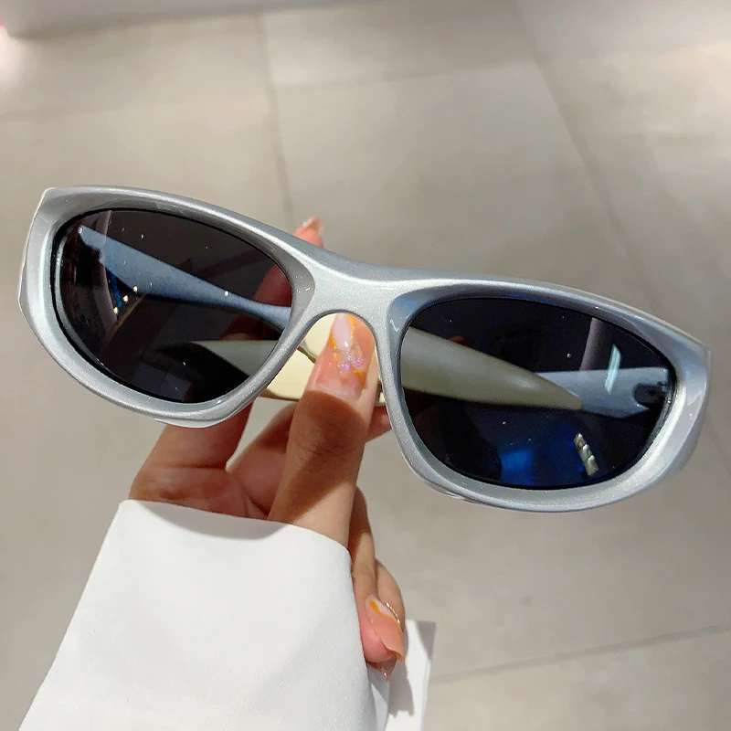 Y2K Punk Sunglasses Men New Ou - Outdoor Sport Gear 评论和价格