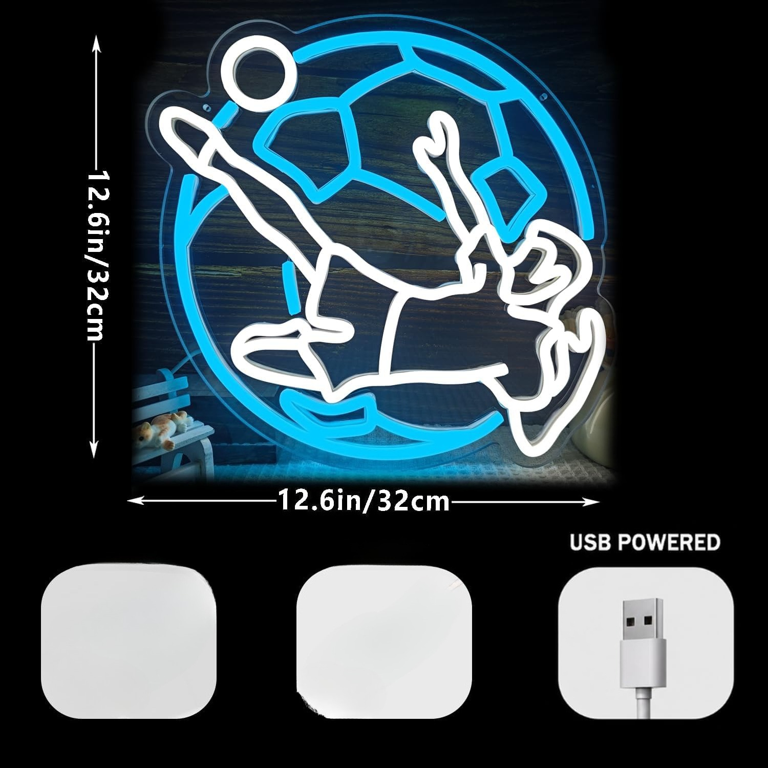 Soccer Neon Sign USB Powered L - Outdoor Sport Club 评论和价格